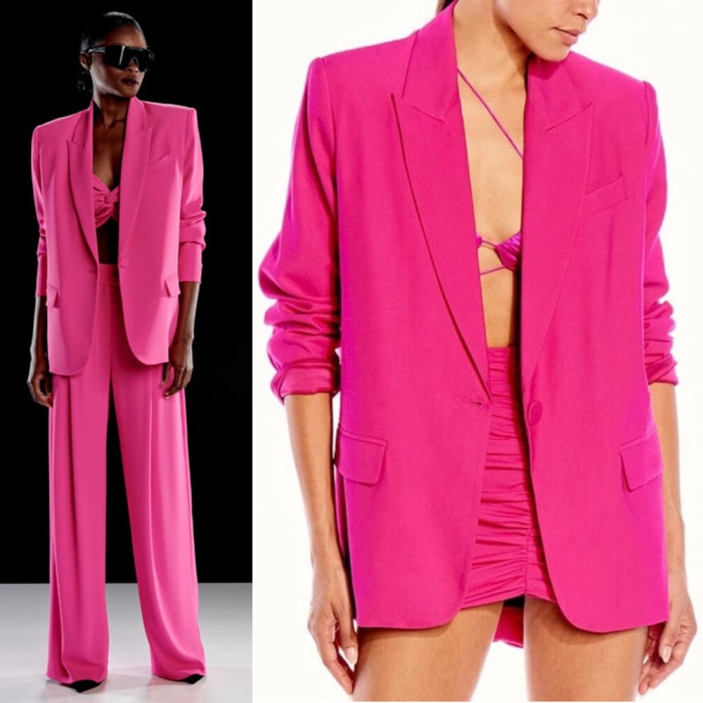THE SEI NWT Oversized Blazer in Hot Pink Size 2 or XS
